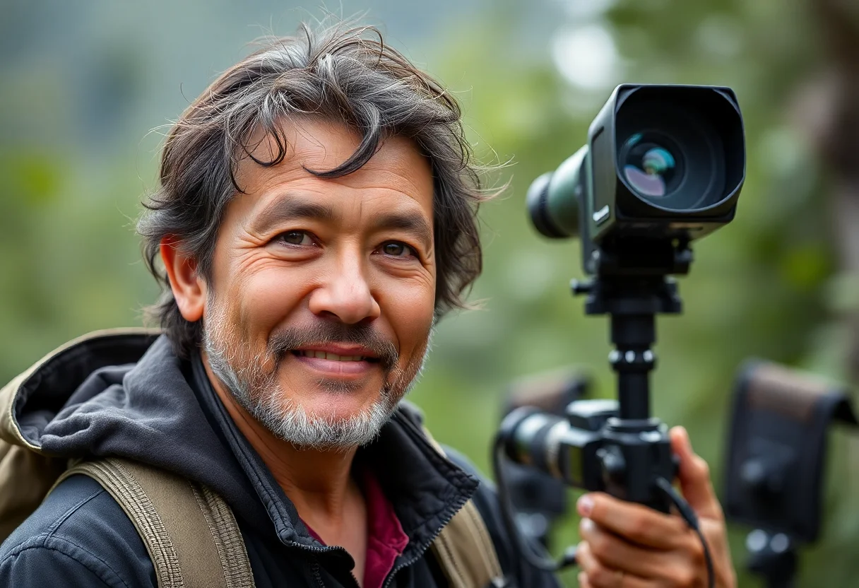 Portrait of Can T., biologist and guide.